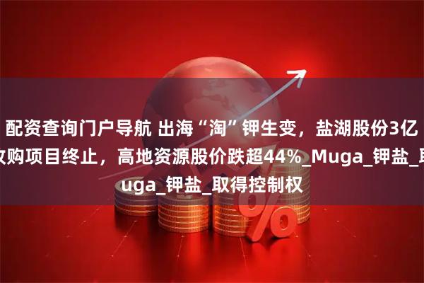 配资查询门户导航 出海“淘”钾生变，盐湖股份3亿美元钾矿收购项目终止，高地资源股价跌超44%_Muga_钾盐_取得控制权